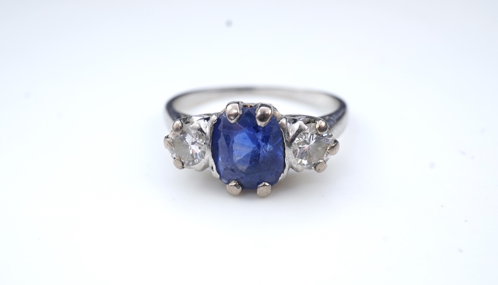 A sapphire and diamond ring